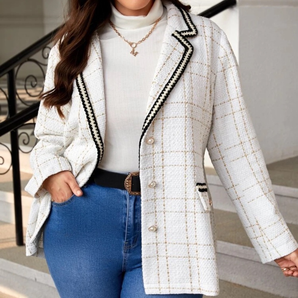GUC 2XL Tweed SHEIN Blazer